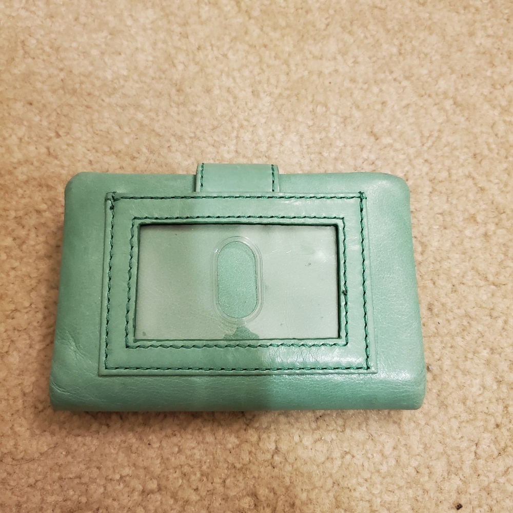 Hobo Bags Light Green Leather Medium Wallet